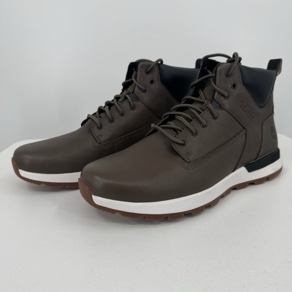 Timberland Men's Killington Trekker Sneaker Boots size 12 Brown Leather Lace-up